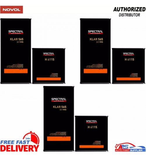 NOVOL SPECTRAL KLAR 565 2:1 VHS LACQUER WITH H6115 STANDARD HARDENER 22.5LTR KIT